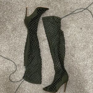 Cape Robbin green knee high boots woman size 7